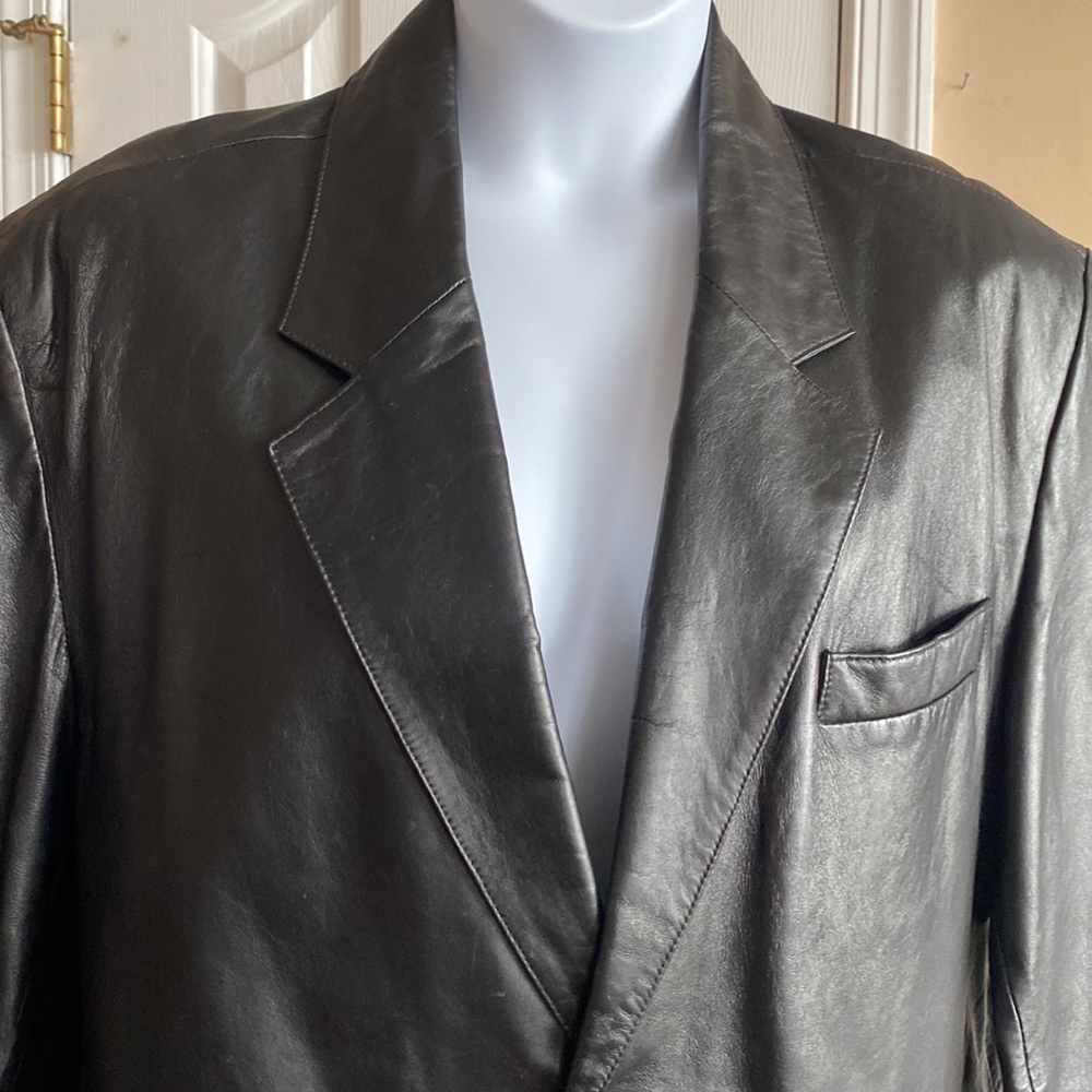 Leather Blazer Jacket - Picture 3 of 10